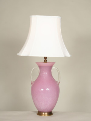 Vintage Wisteria Glass Vase with Handles, c. 1960