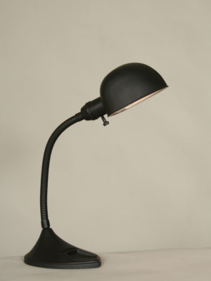 Vintage Black Articulated Desk Lamp, c. 1930