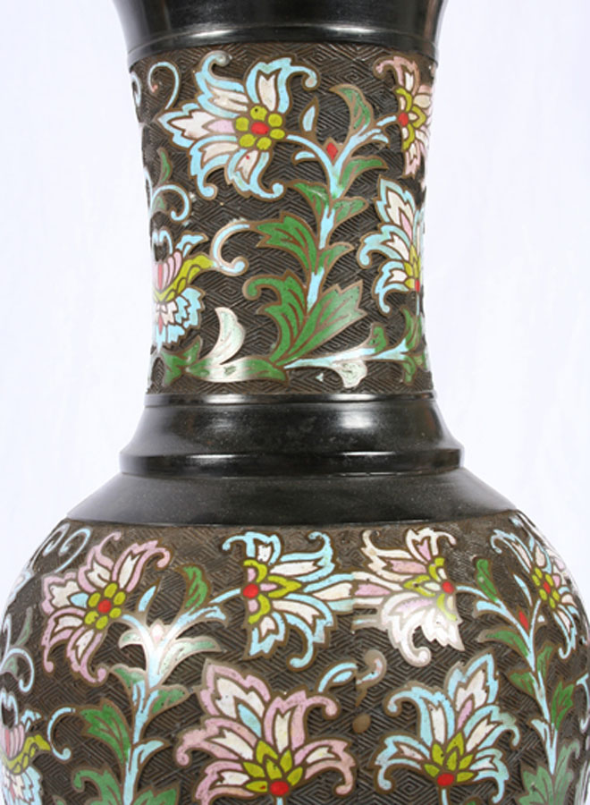 Antique Arabesque Champleve Vase, c.1900