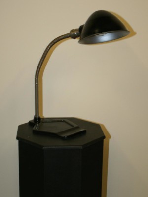 Black Desk Lamp w/ Pentagon Base, c. 1930