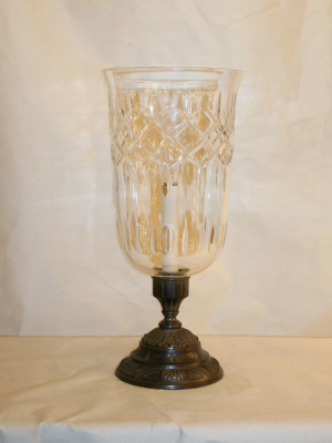 Custom Brass & Crystal Mantel Lamp