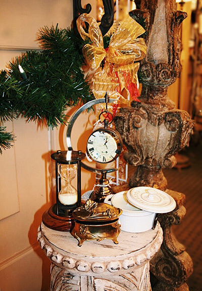 Holiday Gifts on Pedestal
