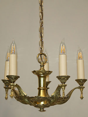 Brass Classical Revival Style Chandelier - Radiant NY, c.1930