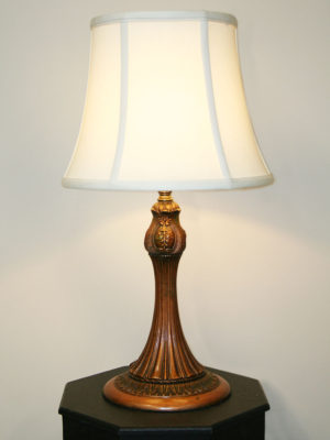 Lovely Victorian Green & Copper Lamp w/ Original Polychrome Finish, c. 1900's