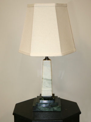 Arts & Crafts Influenced Marble Table Lamp, c. 1950