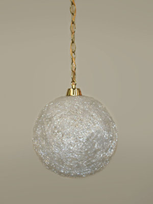 Acrylic Ball Pendant w/ String Texture, c. 1970
