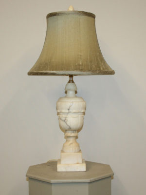 Neoclassical Alabaster Table Lamp, Made in Italy, c. 1950