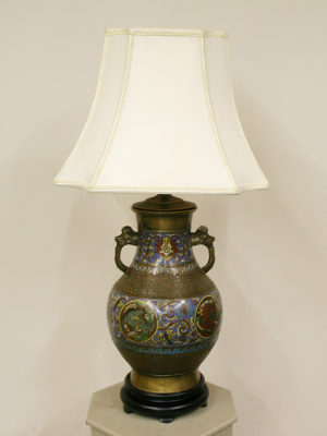 Large Champleve Urn w/ Phoenix & Dragons, c. Early 20th Century